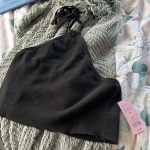Black halter  crop top